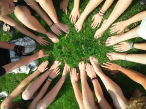 Group with Hands In